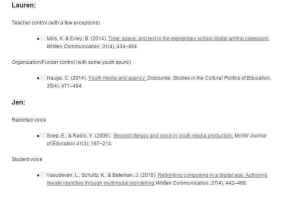 googledocs capture of divided readings collab