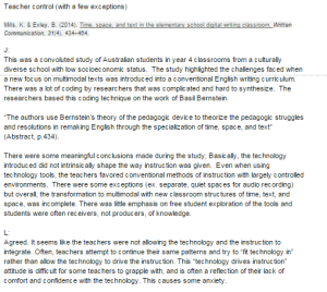 googledocs capture of sample reading collab