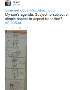 twitter capture with art by son